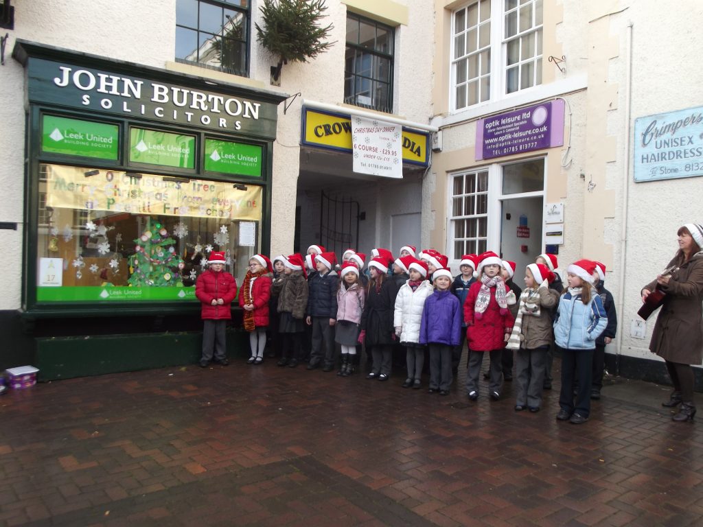 Window 17 - John Burton Solicitors with the Children of Pirehill First School